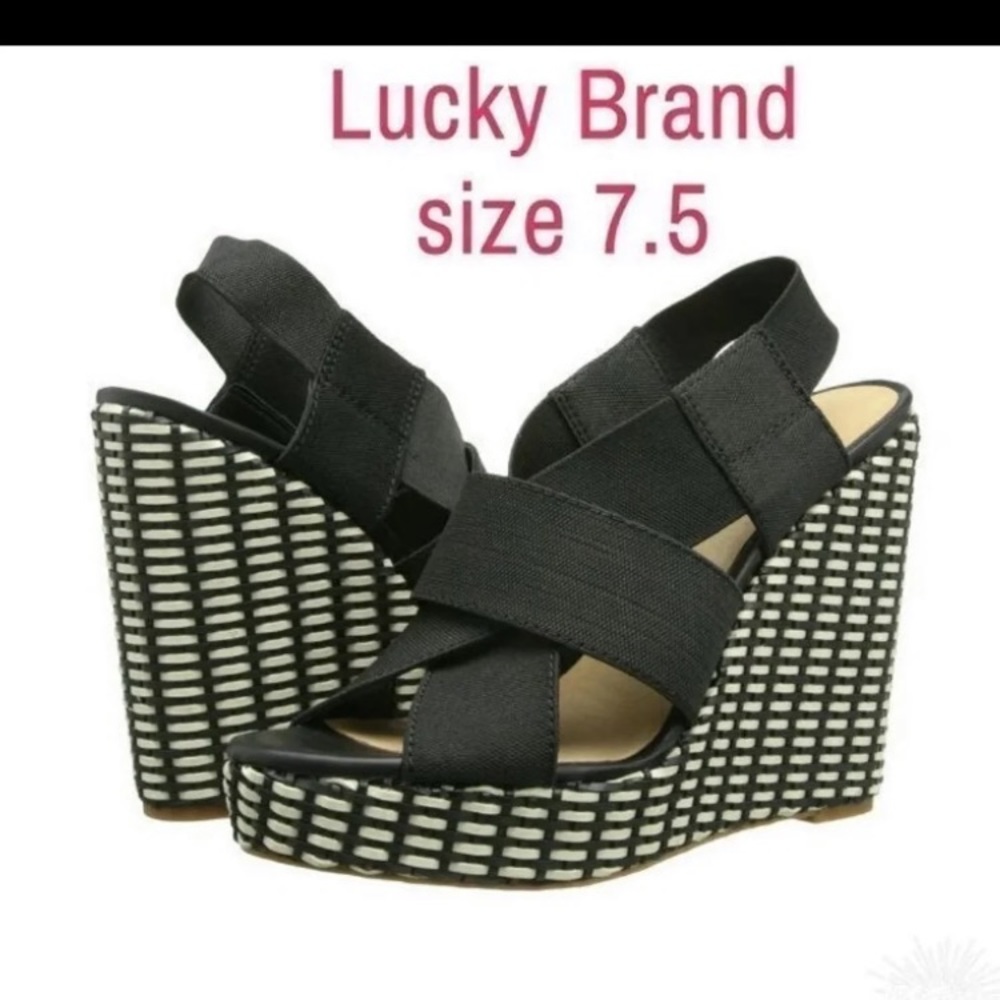 🆕Black Lucky Brand Wedges 7.5